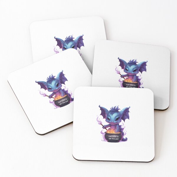 Item preview, Purple Adorable Baby Dragon - Just here to stir the pot - Sticker designed and sold by kalyssa44.