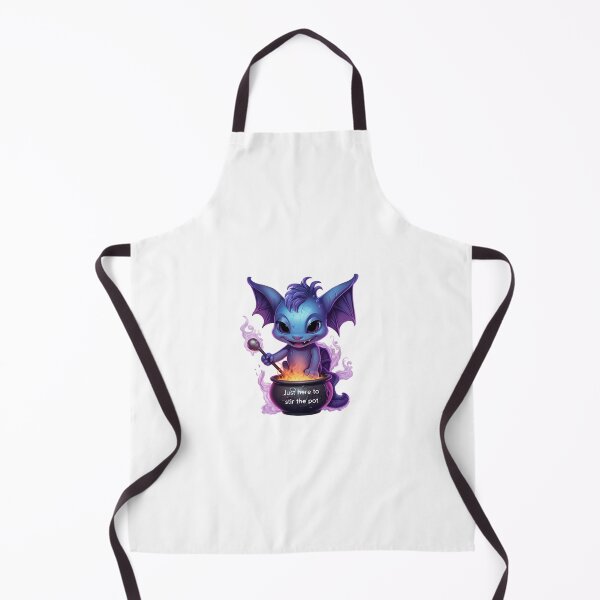 Item preview, Purple Adorable Baby Dragon with Flames- Just here to stir the pot - Sticker designed and sold by kalyssa44.