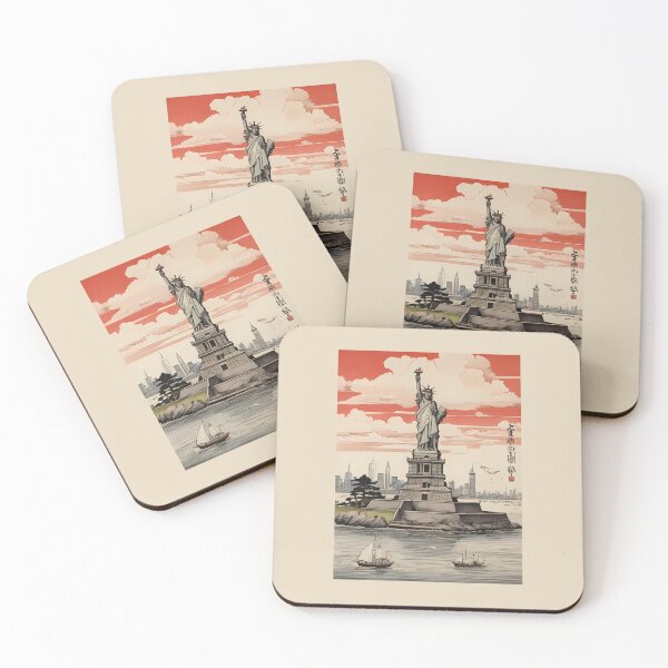 Item preview, Drawing Liberty Island Japanes Style designed and sold by WIKWOK.