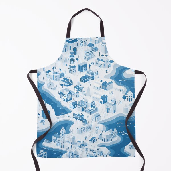 Item preview, Cute blue town designed and sold by WarmHeartedArt.