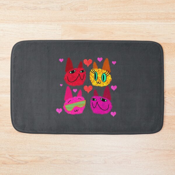 Item preview, Fuzzy Cats Love Hearts designed and sold by chowlet.