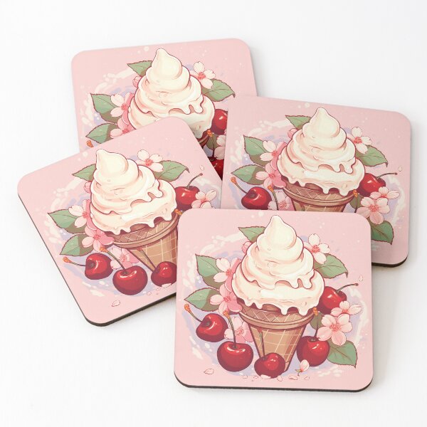 Item preview, ice cream with cherry  designed and sold by WarmHeartedArt.