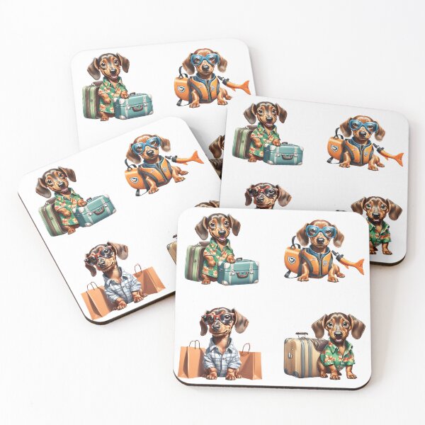 Item preview, Dachshund cute puppy dog travel Sticker Pack designed and sold by Keffy.