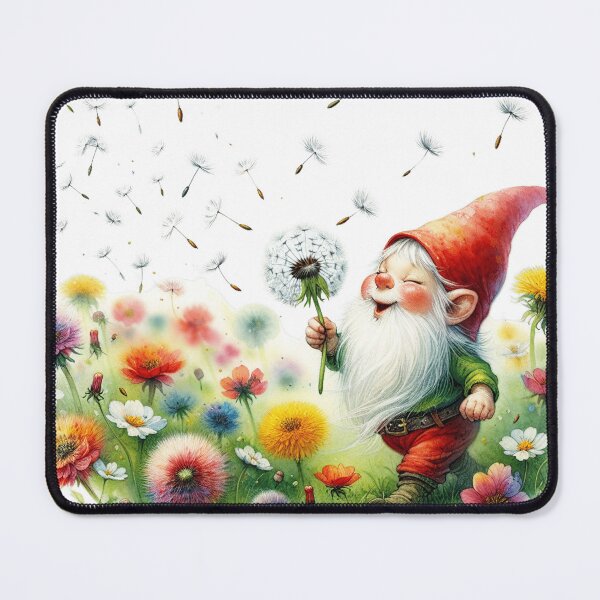 Item preview, gnome blowing flower spring designed and sold by jinmommyonline.