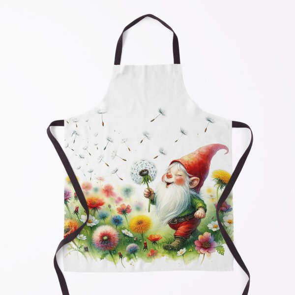 Item preview, gnome blowing flower spring designed and sold by jinmommyonline.