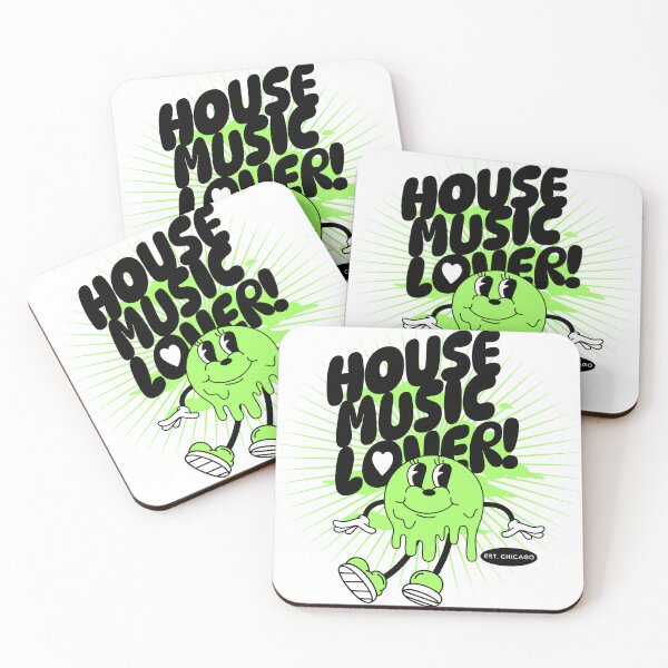 Item preview, HOUSE MUSIC  - Lover Melting Mascot (Green/Black)  designed and sold by Discothreadz.