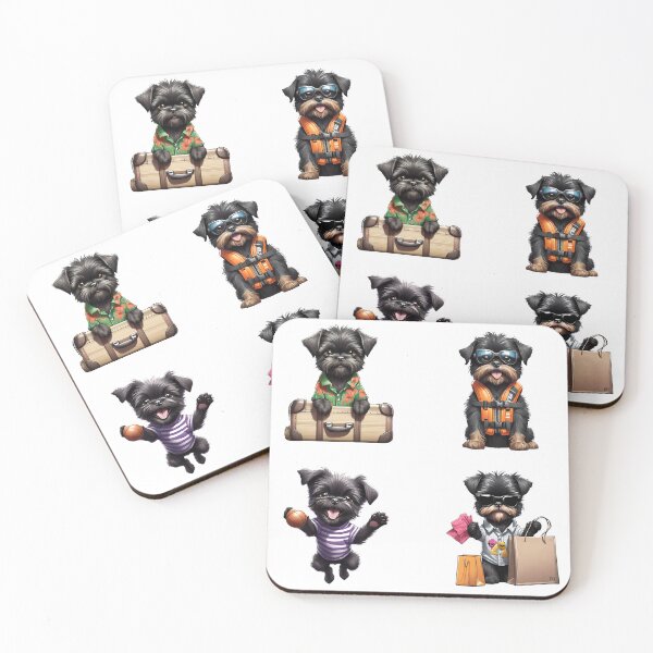 Item preview, Affenpinscher cute puppy dog travel Sticker Pack 2 designed and sold by Keffy.