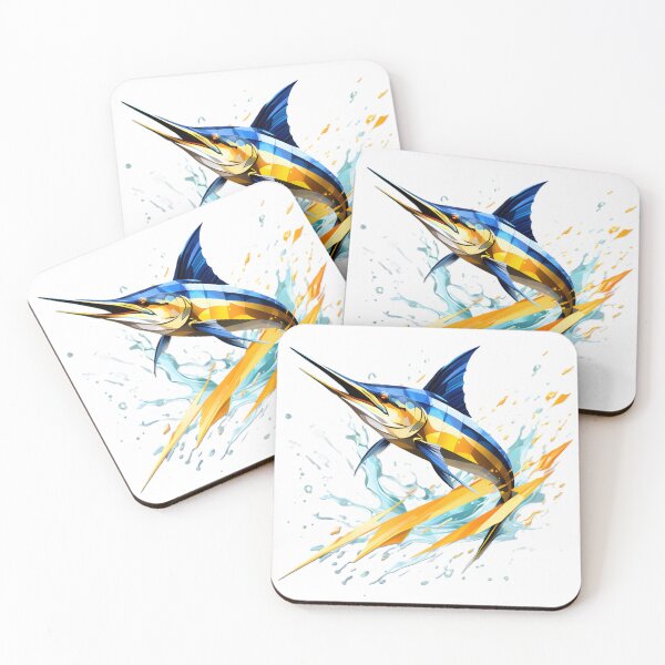 Item preview, Geometric swordfish  designed and sold by Cardsurveyors.