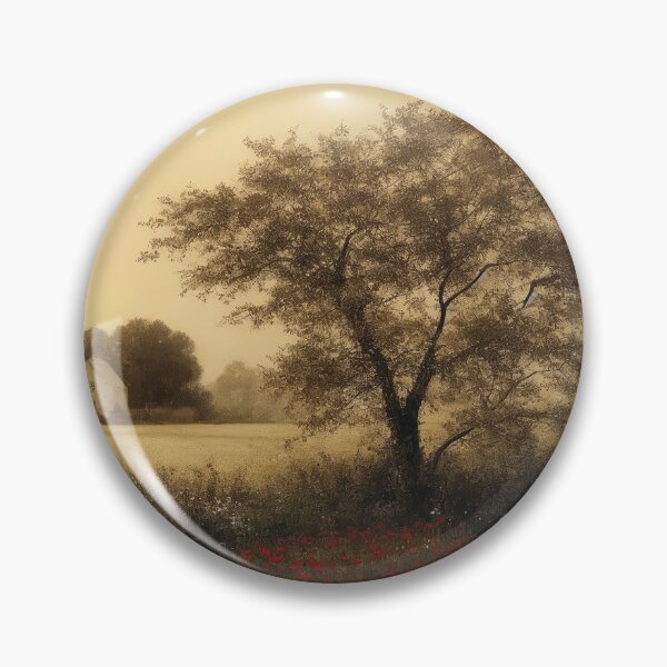 Artikelvorschau, Vintage Landschaft, Gemälde eines Baumes im Feld entworfen und verkauft von TheRedPixels.