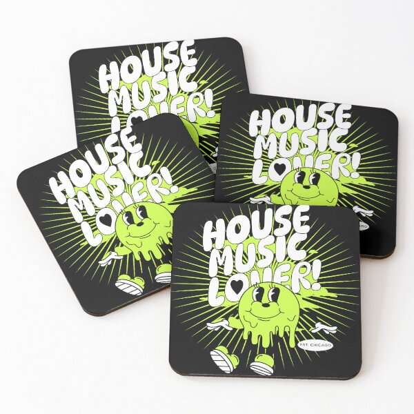 Item preview, HOUSE MUSIC  - Lover Melting Mascot (white/green)  designed and sold by Discothreadz.