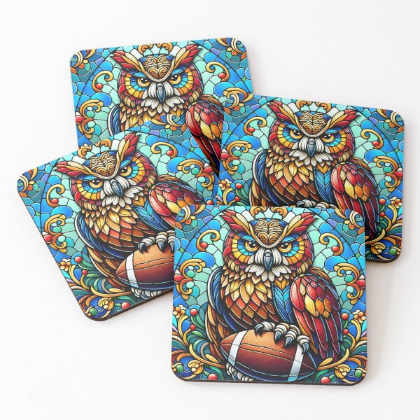 Item preview, Superb Owl: Stained Glass, Funny Football Meme designed and sold by Fantasy Masterpiece.