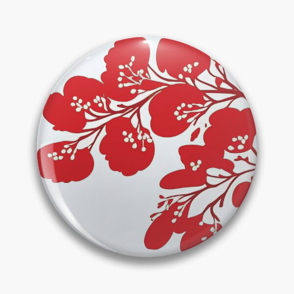 Artikelvorschau, Rote Blumenillustration auf weißem Hintergrund entworfen und verkauft von TheRedPixels.
