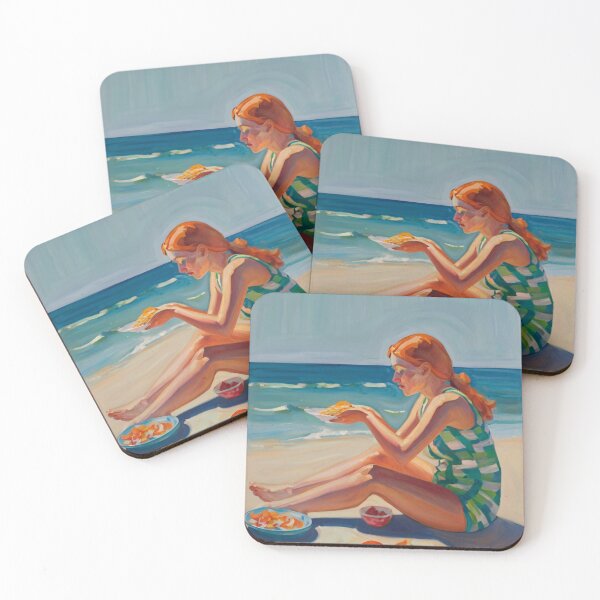 Item preview, Painting of a woman on the beach designed and sold by Working-Woman.