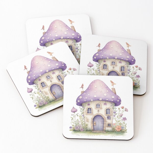 Item preview, Mushroom house watercolor designed and sold by Pakkard17.