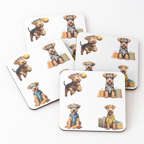 Item preview, Airedale Terrier cute puppy dog travel Sticker Pack designed and sold by Keffy.