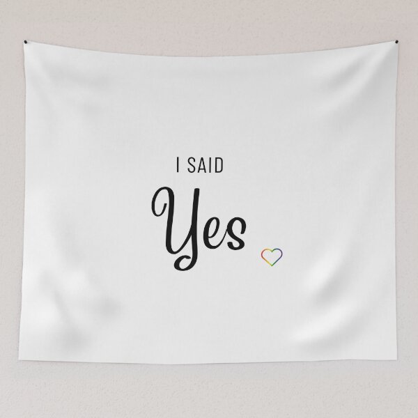 Item preview, LGBTQ Couples T-shirt, I Said Yes slogan T-Shirt, Couples T-Shirt  unisex t-shirt, LGBTQ Engaged T -shirts, Not Sold as pairs, Gift for LGBTQ Couple  designed and sold by PrideBeProud.