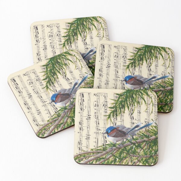 Item preview, Purple Backed Fairy Wrens designed and sold by Charlene's Art.