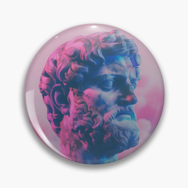 Item preview, Vaporwave Aristotle statue designed and sold by CustomPrintHub.