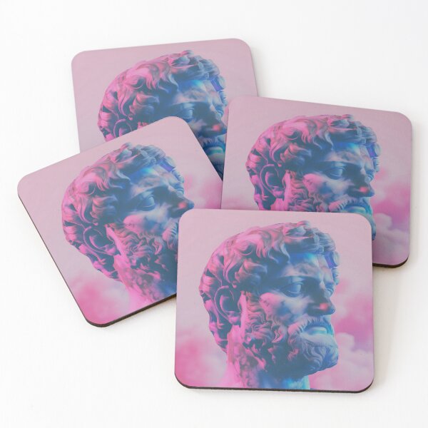 Item preview, Vaporwave Aristotle statue designed and sold by CustomPrintHub.