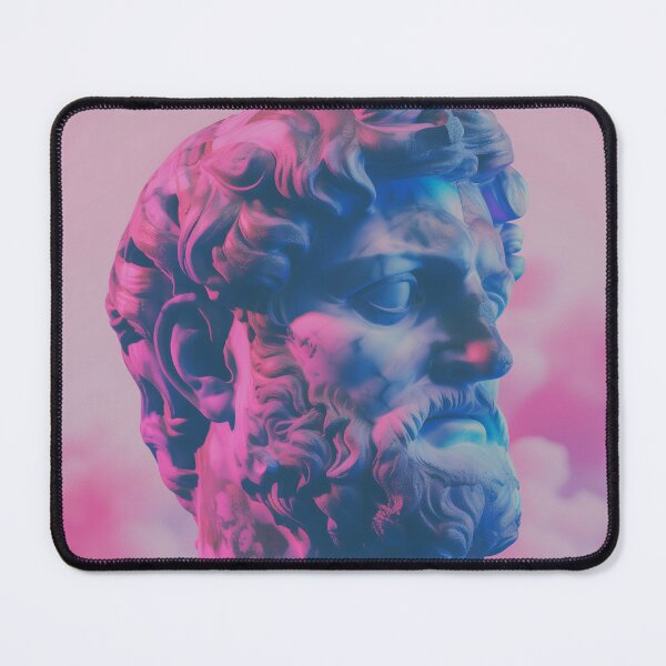 Item preview, Vaporwave Aristotle statue designed and sold by CustomPrintHub.