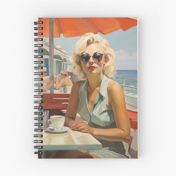 Item preview, Painting of a woman in a beach cafe designed and sold by Working-Woman.
