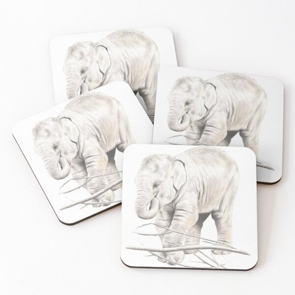 Item preview, Elephant Calf Pencil Art designed and sold by EllPem.