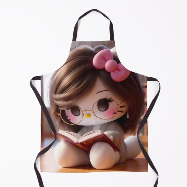 Item preview, Kawaii Kitty Studying in the Library designed and sold by ArtisStudio.