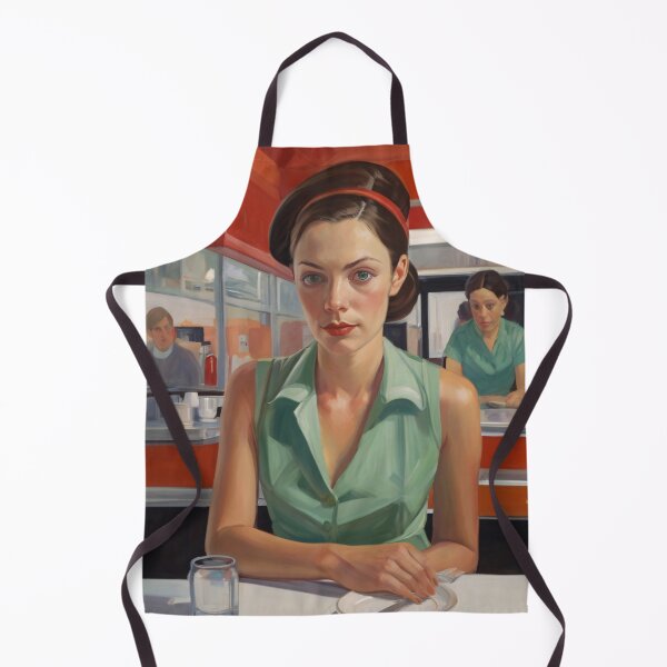 Item preview, Painting of a woman in a diner designed and sold by Working-Woman.