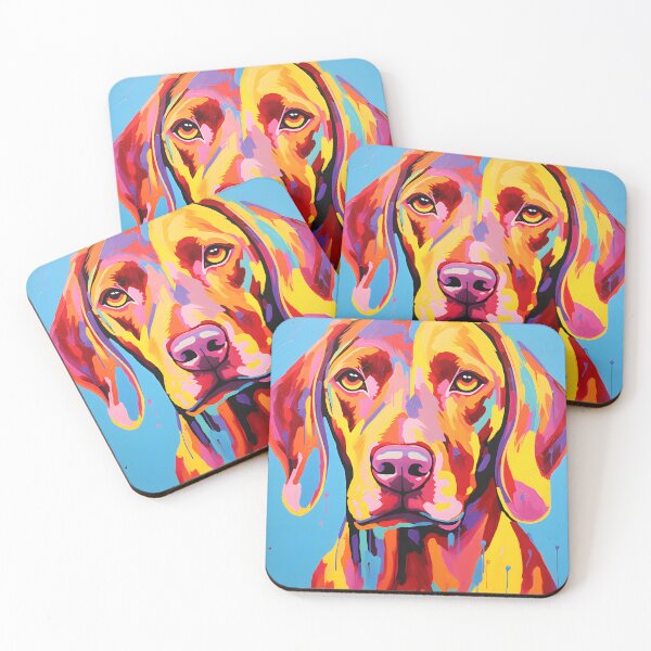 Item preview, Vizsla dog portraits drawing. animal colorful. Animal throw pillow.  designed and sold by formform.