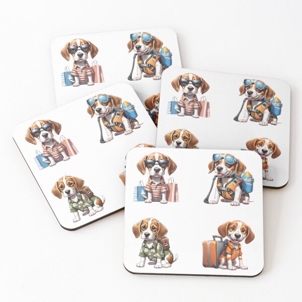 Item preview, Beagle cute puppy dog travel Sticker Pack 2 designed and sold by Keffy.