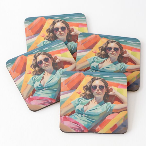 Item preview, Painting of a woman on the beach designed and sold by Working-Woman.