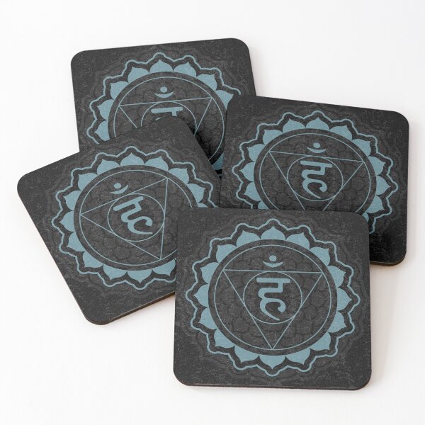 Item preview, Throat Chakra Mandala - Coal + Peacock designed and sold by Irene Estelle.