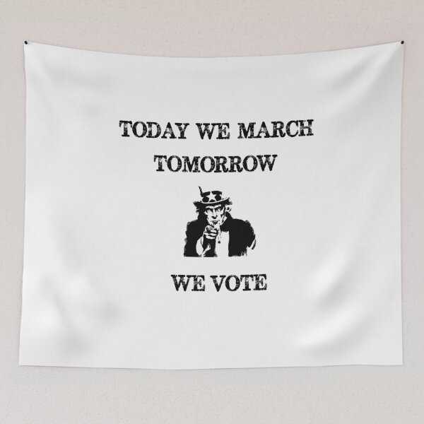 Item preview, Today We March Tomorrow We Vote Vote Them Out Blue Wave Politics Vintage Retro Style Gear designed and sold by Greenguy79.