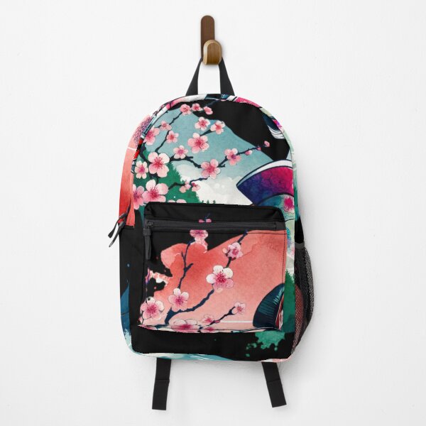Item preview, Japanese landscape with geisha, cherry blossoms, modern style designed and sold by Pflugart.