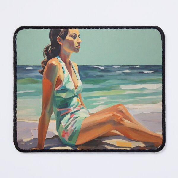 Item preview, Painting of a woman on the beach designed and sold by Working-Woman.
