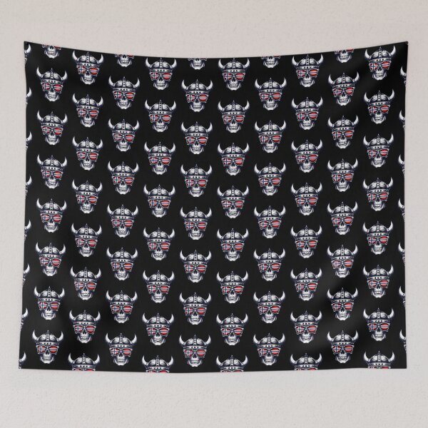Item preview, Norwegian Flag Norwegian Viking Skull designed and sold by Pati-Design.