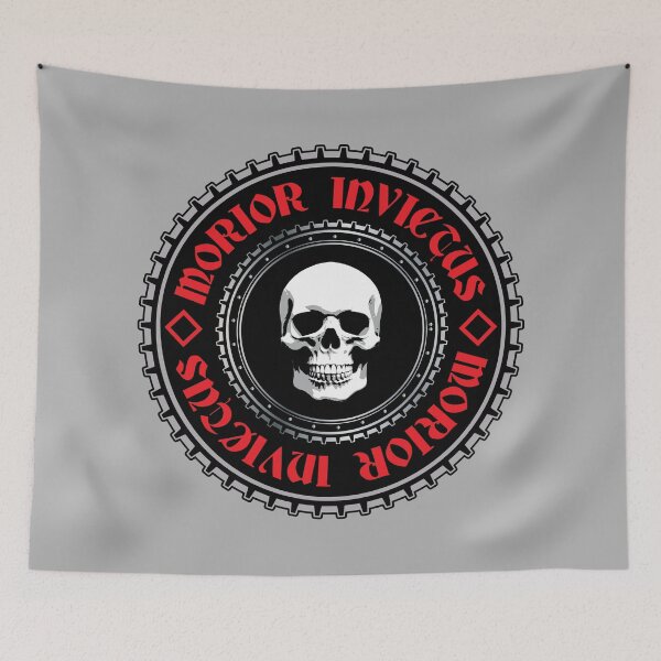 Item preview, Morior Invictus Skull Logo - Inspirational Powerful Latin Phrase Quote designed and sold by WIZECROW.