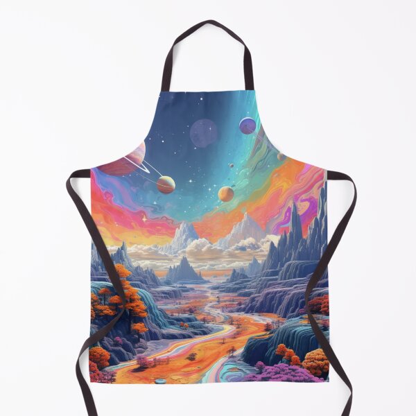 Item preview, Colorful Painting Space Another Planet Landscape Pattern designed and sold by GrinGalore.