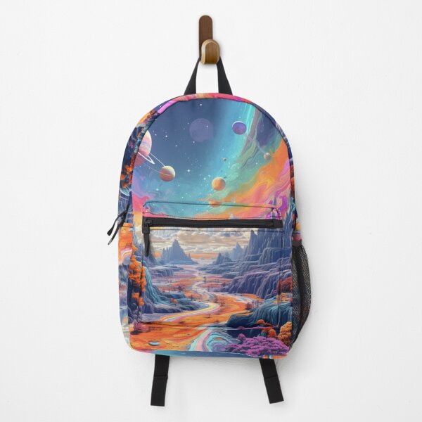 Item preview, Colorful Painting Space Another Planet Landscape Pattern designed and sold by GrinGalore.
