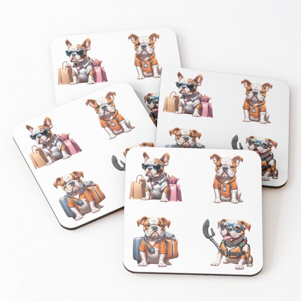 Item preview, Bulldog cute puppy dog travel Sticker Pack 2 designed and sold by Keffy.