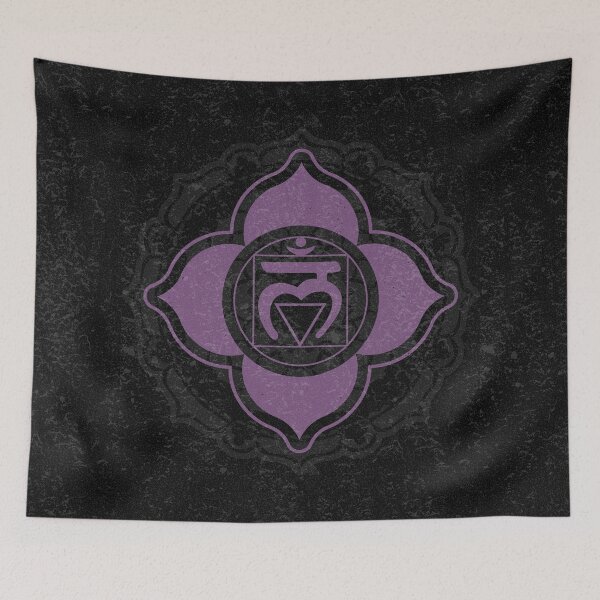 Item preview, Root Chakra Mandala - Coal + Plum designed and sold by Irene Estelle.