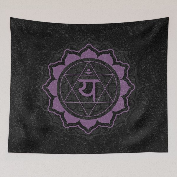 Item preview, Heart Chakra Mandala - Coal + Plum designed and sold by Irene Estelle.