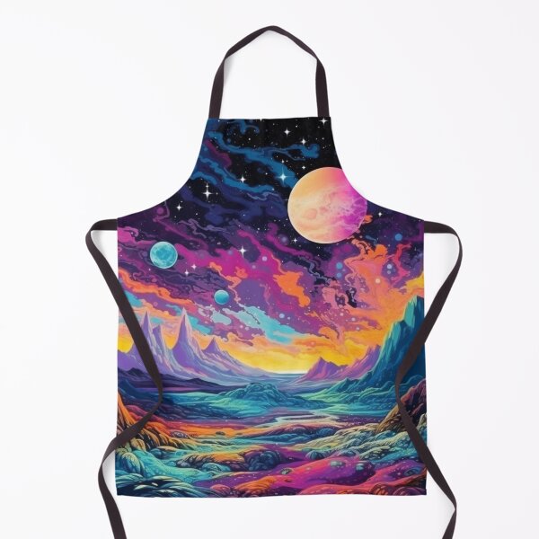 Item preview, Colorful Painting Space Colonist Planet Landscape Epic Pattern designed and sold by GrinGalore.