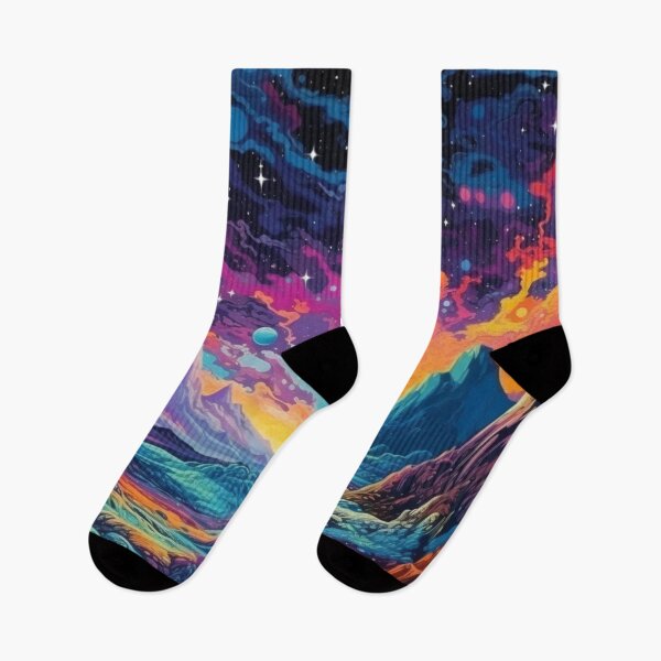 Item preview, Colorful Painting Space Colonist Planet Landscape Epic Pattern designed and sold by GrinGalore.