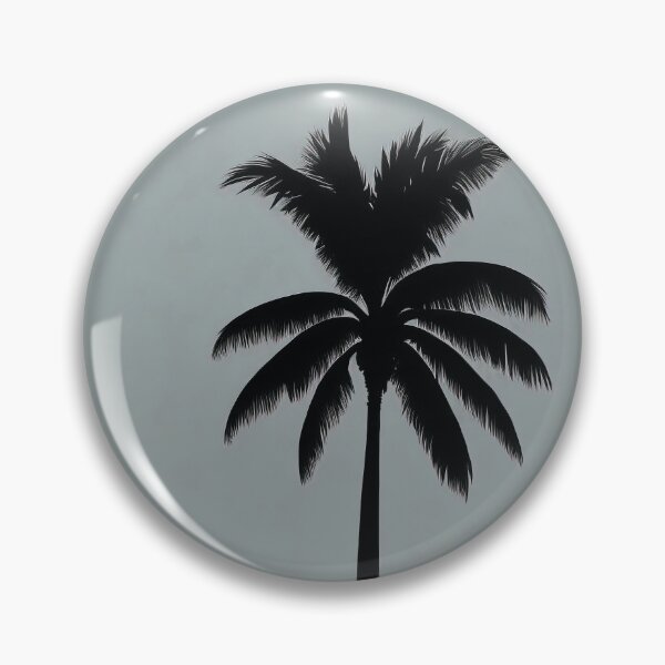 Item preview, Ilustración de palmera sobre fondo azul grisáceo designed and sold by TheRedPixels.