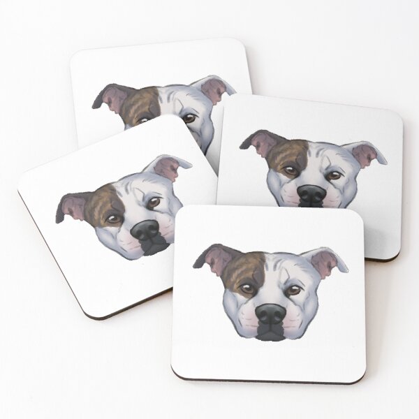 Item preview, brindle pied pit head designed and sold by swamppuppydesigns.