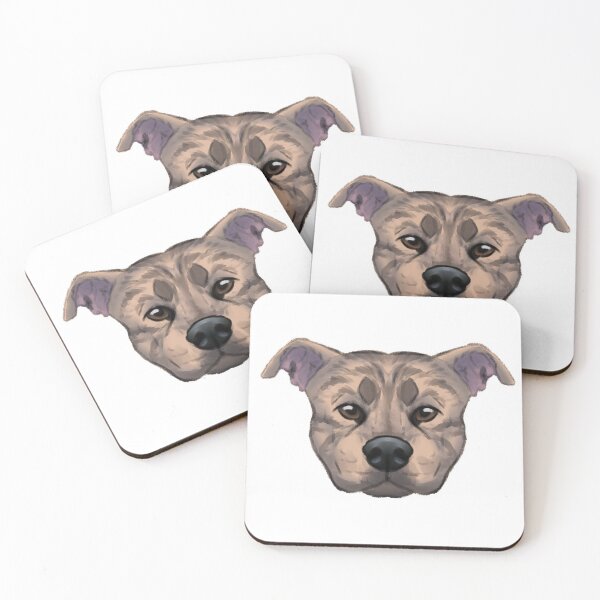 Item preview, fawn brindle pit head designed and sold by swamppuppydesigns.