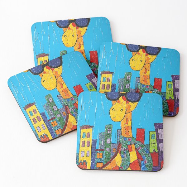 Item preview, Whimsical Giraffe in Cityscape designed and sold by cute-animals99.