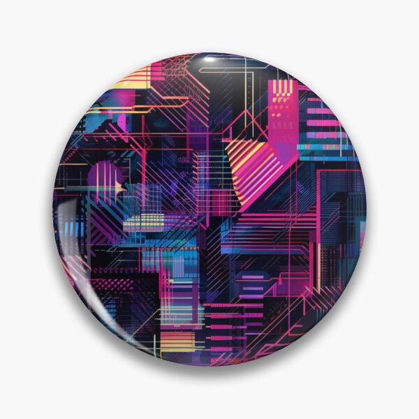 Item preview, Glitch Geometrical Cyberpunk Pattern designed and sold by GrinGalore.