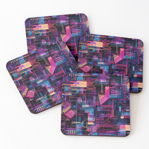 Item preview, Glitch Geometrical Cyberpunk Pattern designed and sold by GrinGalore.